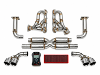 Kit de performance Fabspeed RACE Supersport, embouts d'échappement quadruples en acier inoxydable poli. Porsche 991.2 Turbo / Turbo S (2017+) - 99111173171, 99111173140, 99711300930, 99711301030, 99111171172, 99111171272 - FB798/20, FS.POR.9912T.ET, FS.POR.9912T.SHDR, FS.POR.9912T.SSRXQ